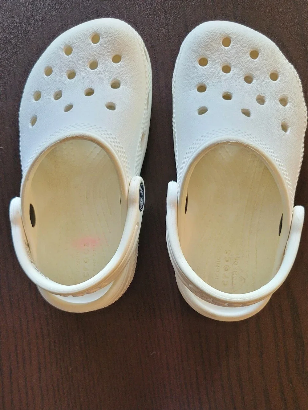 Little Kiddie Crocs White Pretty Good Condition 8 C
